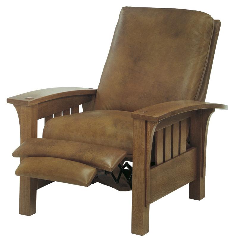 Stickley Oak Mission Classics Bustle Back Bow Arm Morris Recliner